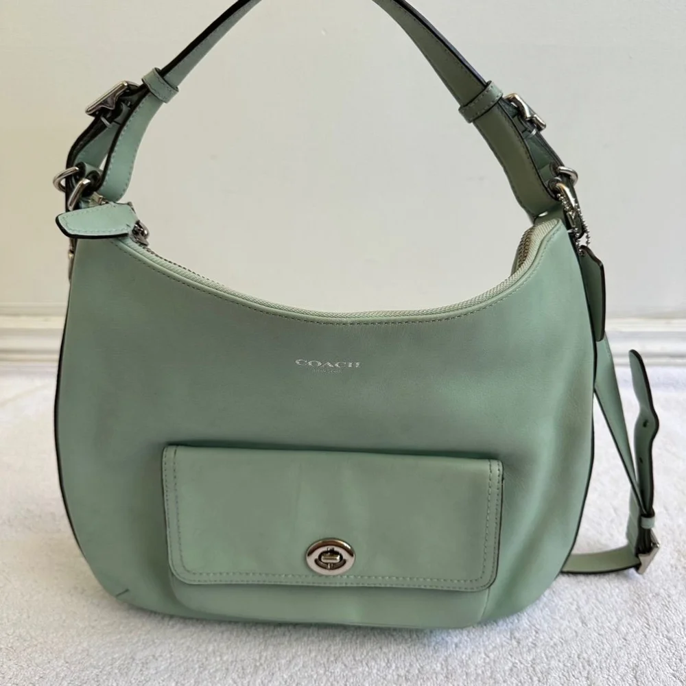 Coach Handbag Legacy Leather Courtenay Mint Green Hobo Shoulder Bag
